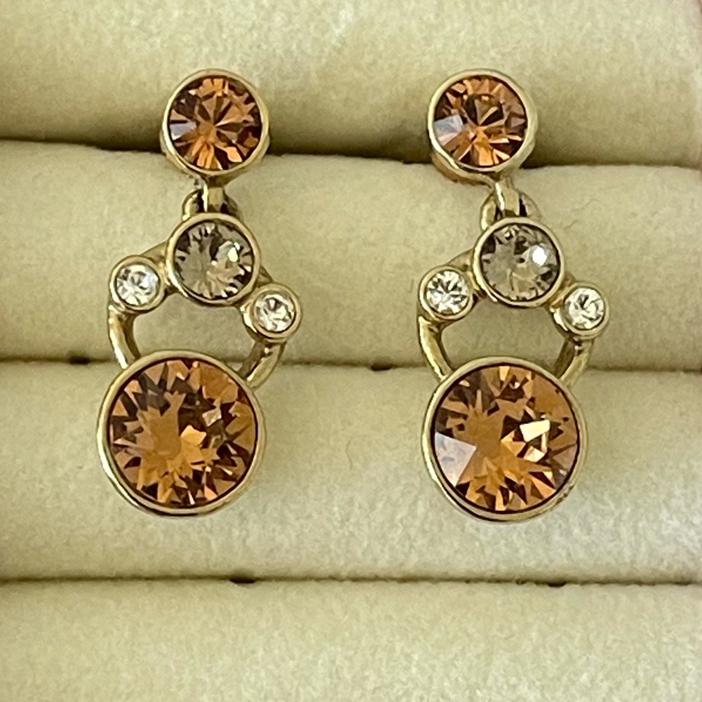 Gold givenchy drop earrings